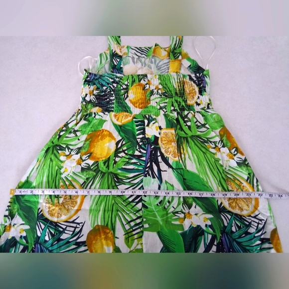 NWT Bellambra/ 🍋Lemon🍋 Made In Italy/ Tropical Sleeveless Dress/ Size US S - Picture 12 of 15
